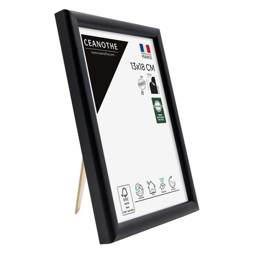 Cadre Photo Essentiel Exposition Noir 13x18 Cm Noir Bois Massif Fsc