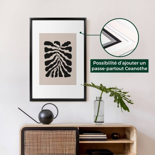 Cadre Photo Essentiel Exposition Noir 20x30 Cm/a4 Noir Bois Massif Fsc