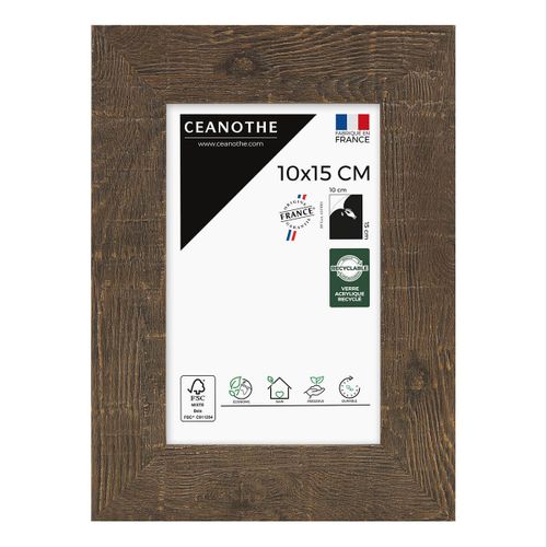 Cadre Photo Fauve 10x15 Cm Marron Clair Résine Recyclée