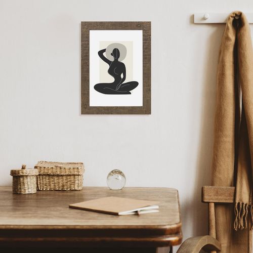 Cadre Photo Fauve 20x30 Cm/a4 Marron Clair Résine Recyclée