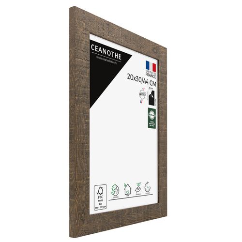 Cadre Photo Fauve 20x30 Cm/a4 Marron Clair Résine Recyclée