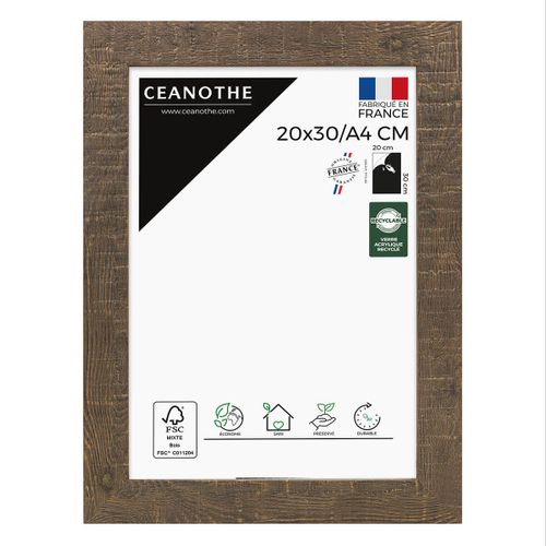 Cadre Photo Fauve 20x30 Cm/a4 Marron Clair Résine Recyclée