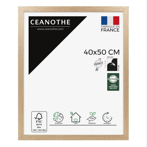 Cadre Photo  Tara 40x50 Cm Bois Brut Chêne