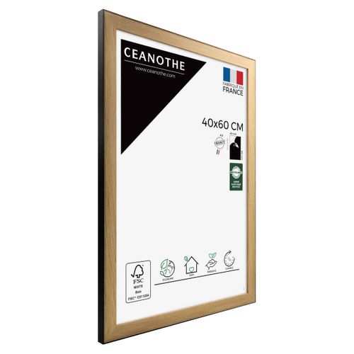 Cadre Photo Newton Bois Noir 40x60 Cm Noir Résine Recyclée