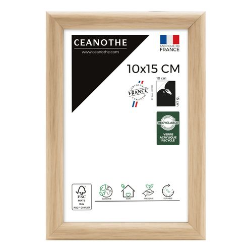 Cadre Photo Essentiel Exposition Brut 10x15 Cm Bois Clair Naturel Bois Massif Fsc