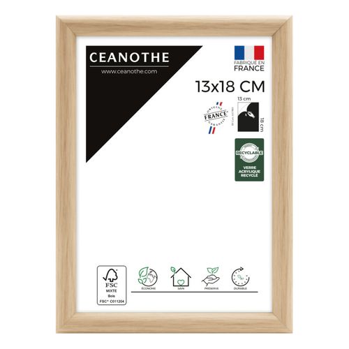 Cadre Photo Essentiel Exposition Brut 13x18 Cm  Bois Clair Naturel Bois Massif Fsc