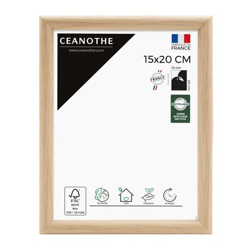 Cadre Photo Essentiel Exposition Brut 15x20 Cm  Bois Clair Naturel Bois Massif Fsc