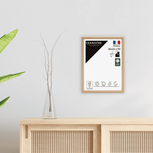 Cadre Photo Essentiel Exposition Brut 18x24 Cm  Bois Clair Naturel Bois Massif Fsc