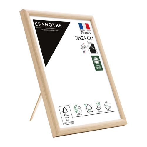 Cadre Photo Essentiel Exposition Brut 18x24 Cm  Bois Clair Naturel Bois Massif Fsc