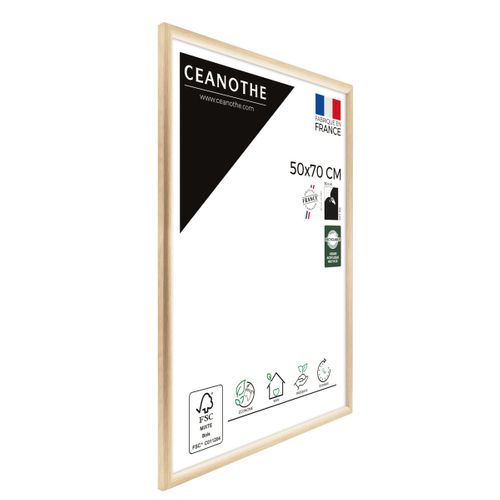 Cadre Photo Essentiel Exposition Brut 50x70 Cm  Bois Clair Naturel Bois Massif Fsc