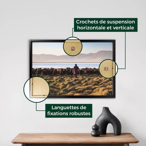 Cadre Photo Essentiel Exposition Brut 50x70 Cm  Bois Clair Naturel Bois Massif Fsc