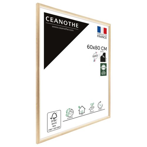 Cadre Photo Essentiel Exposition Brut 60x80 Cm  Bois Clair Naturel Bois Massif Fsc