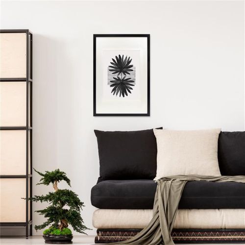 Cadre Photo Milan Noir 40x60 Cm Avec Passe-partout Noir Bois Reconstitué Fsc