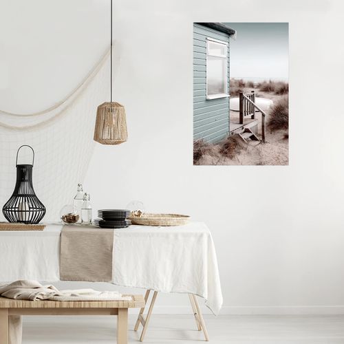 Tableau Sur Verre Synthétique Cabane Sur Plage 80x120 Cm