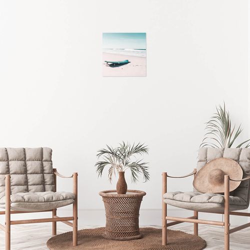 Tableau Sur Toile Planche De Surf Abandonnée 30x30 Cm