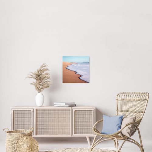 Tableau Sur Verre Tropical Beach 45x45 Cm