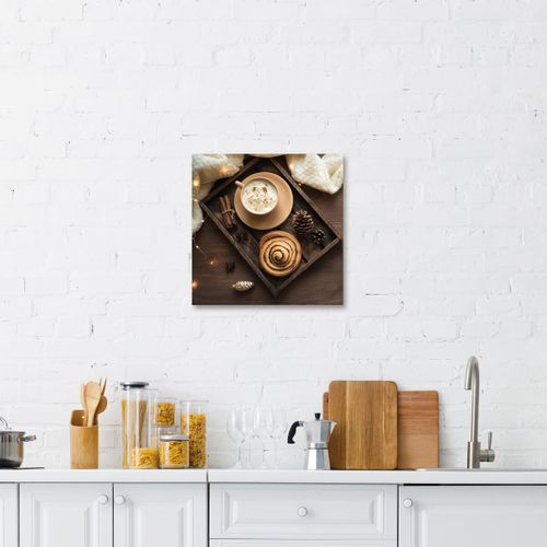 Tableau Sur Verre Pause Sucrée 45x45 Cm