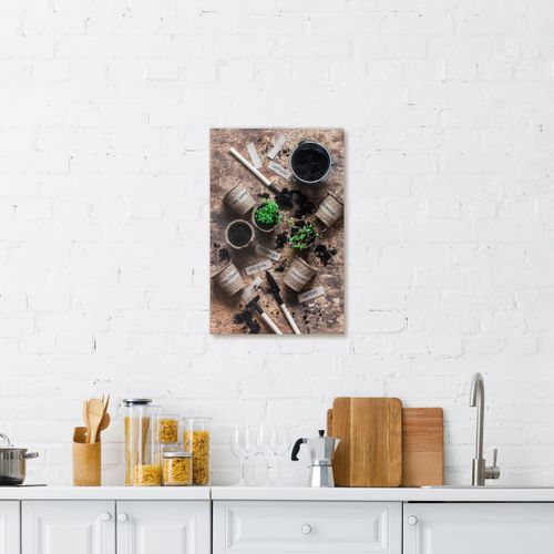 Tableau Sur Verre Aromates 45x65 Cm