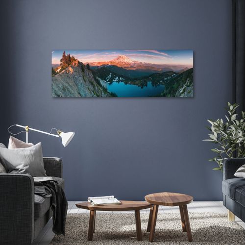 Tableau Sur Toile Vue De Montagnes 45x135 Cm