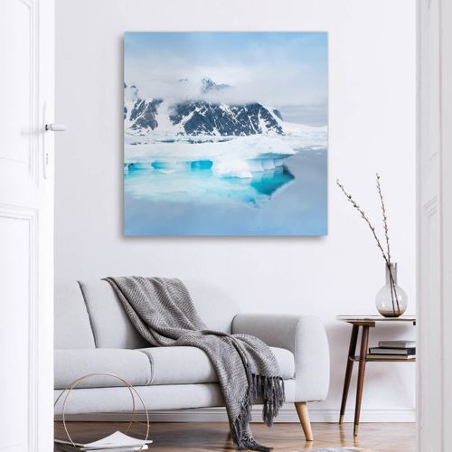 Tableau Sur Verre Synthétique Silence Naturel 90x90 Cm