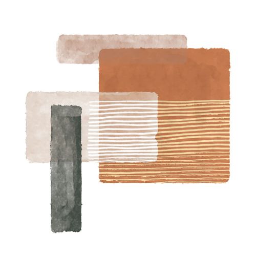 Tableau Sur Toile Formes Colorées 30x30 Cm