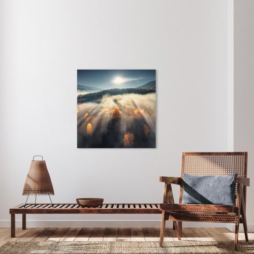 Tableau Sur Toile Paysage Coloré 65x65 Cm