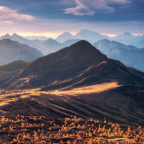 Tableau Sur Toile Vallée D'italie 30x30 Cm