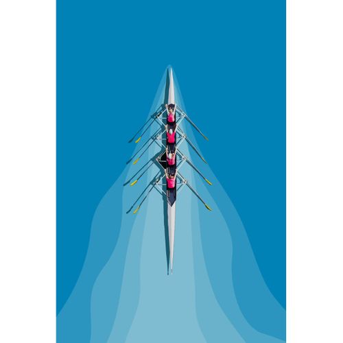 Tableau Sur Toile Aviron 30x45 Cm
