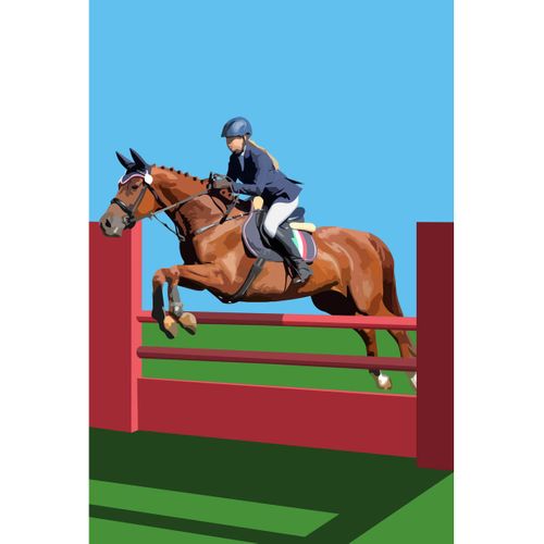 Tableau Sur Toile Course Cheval 30x45 Cm