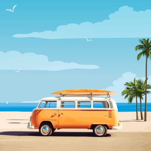 Tableau Sur Toile Van Solitaire 30x30 Cm