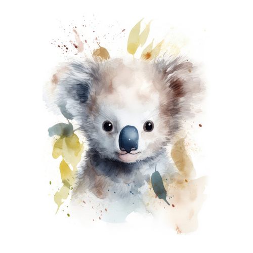 Tableau Sur Toile Koala Aquarelle 30x45 Cm