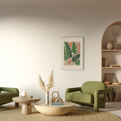 Tableau Sur Toile Feuillage Abstrait 45x65 Cm