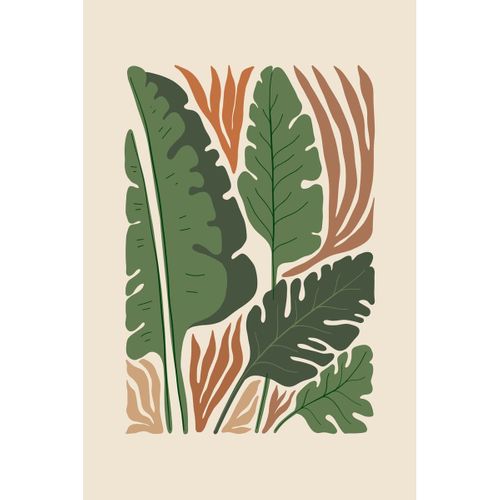 Tableau Sur Toile Feuillage Abstrait 80x120 Cm