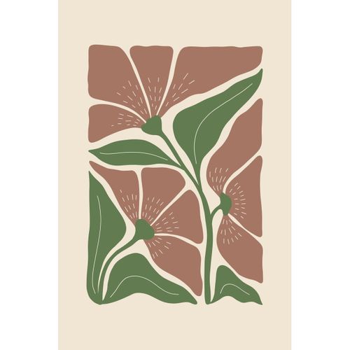 Tableau Sur Toile Fleurs Abstraites 30x45 Cm