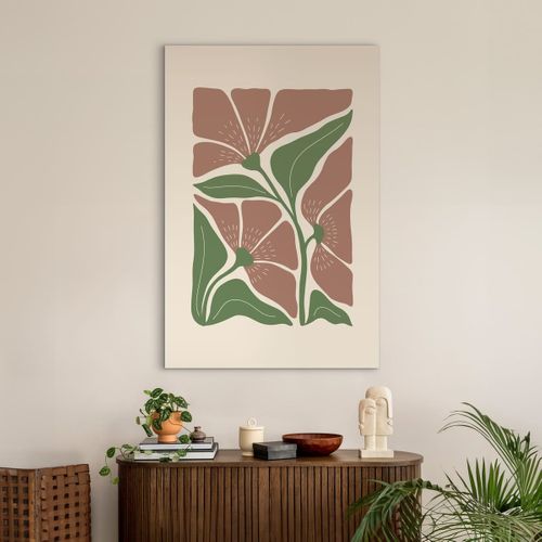 Tableau Sur Toile Fleurs Abstraites 80x120 Cm