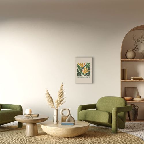 Tableau Sur Toile Feuilles Tropicales 30x45 Cm