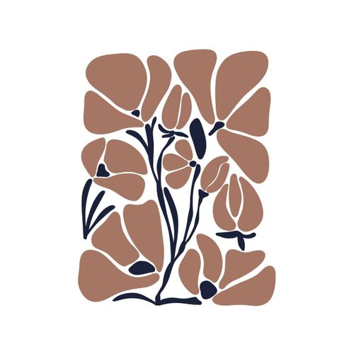 Tableau Sur Toile Éclosion Florale Abstraite 45x65 Cm