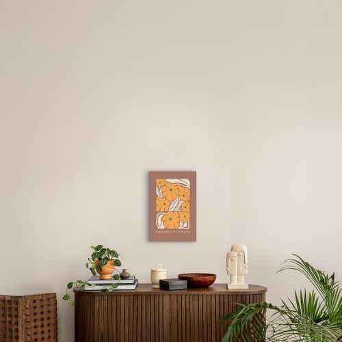 Tableau Sur Toile Friendly Flowers 30x45 Cm