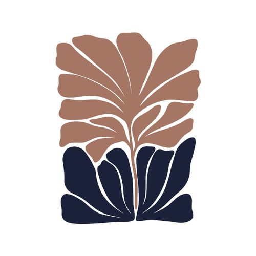 Tableau Sur Toile Dualité Florale Abstraite 45x65 Cm