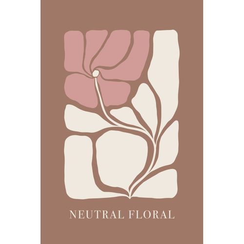 Tableau Sur Toile Neutral Floral 45x65 Cm