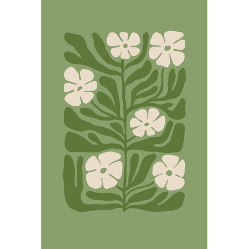 Tableau Sur Toile Composition Florale Verte 45x65 Cm