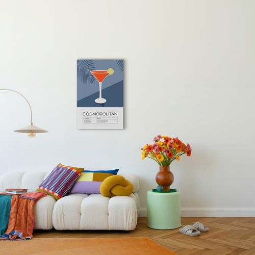 Tableau Sur Toile Cocktail Cosmopolitan 45x65 Cm