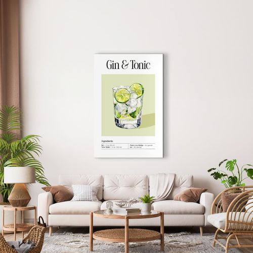 Tableau Sur Toile Gin et Tonic 65x97 Cm
