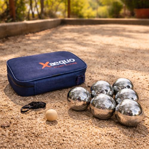 Jeu De Pétanque En Métal – 6 Boules Avec Housse De Transport, Cochonnet Et Cordon De Mesure – Loisir