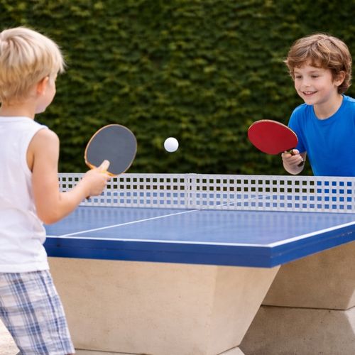 Set Ping Pong 2 Raquettes Et 2 Balles Avec Housse De Transport