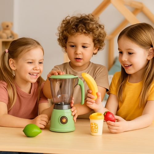 Jouet Blender Sonore Et Lumineux, Fonctionnel Avec Fruits Et Tasse, Tourne Réellement, à Piles, Dès