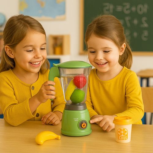 Jouet Blender Sonore Et Lumineux, Fonctionnel Avec Fruits Et Tasse, Tourne Réellement, à Piles, Dès