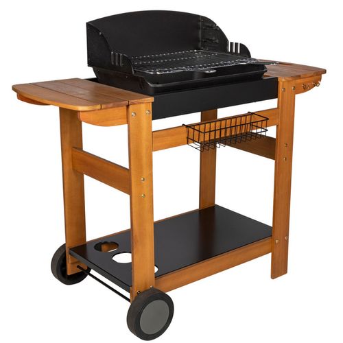 Barbecue Au Charbon + Chariot Bois, Senlis