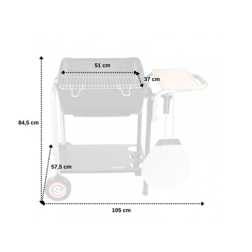 Barbecue Au Charbon De Bois Roma Avec Cuisson Pizza