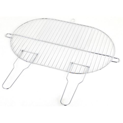 Grille Ovale Simple En Acier Chromé – 50,5 X 33 Cm